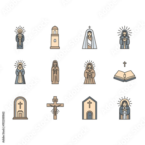 Christian Icons Set