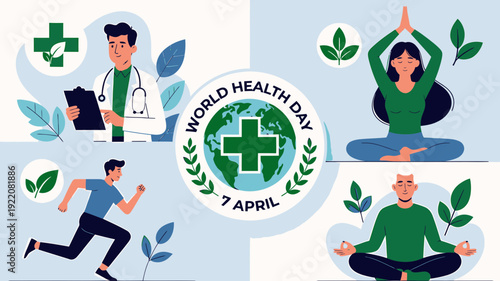 World Health Day Concept with Active People