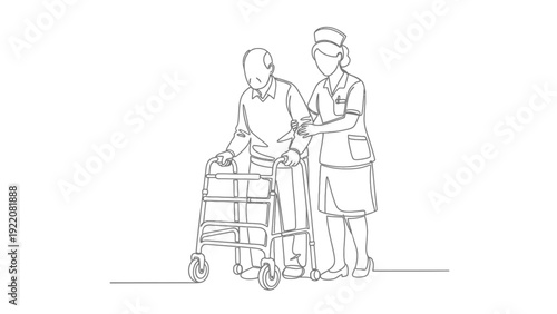 Nurse Assisting Elderly Patient