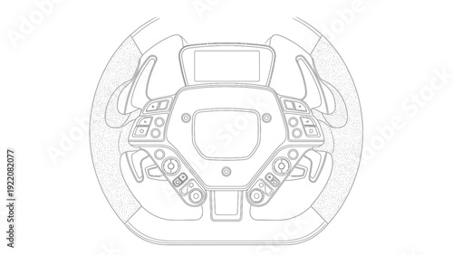 Top View of Racing Game Controller