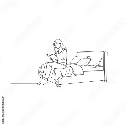Woman relaxing in bed with tablet in hand feeling cozy