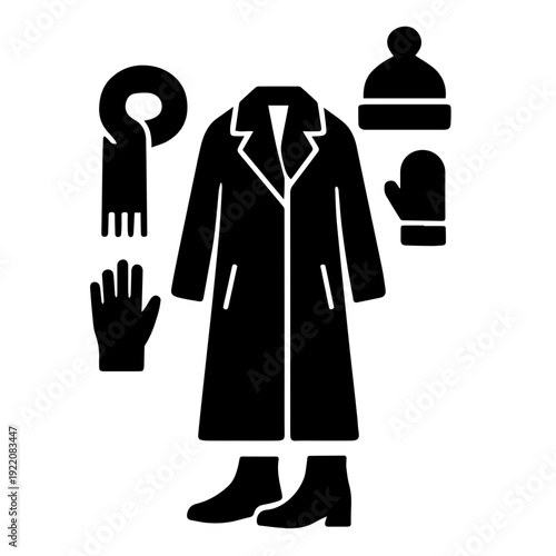 Winter Outfit Silhouette