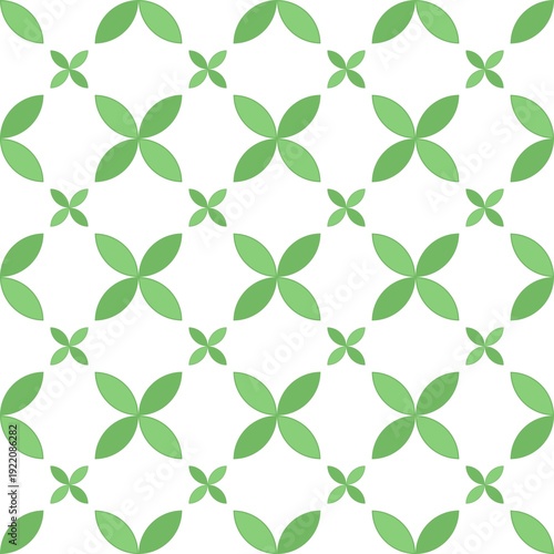 Green floral geometric pattern with leaf shapes. Suitable for Earth Day and environmental campaigns. Ideal for use in presentations, websites, or as a minimalistic design backdrop.