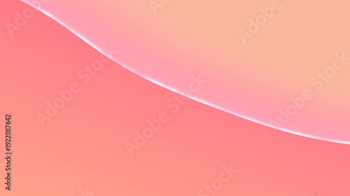 Abstract Coral Gradient Background with Smooth Waves and Light.