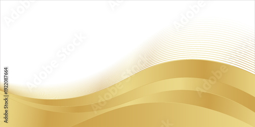 gold wave curve, golden wave corner shape for element, eps10