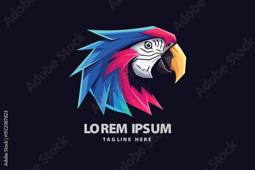 Parrot Macaw Bird Mascot Logo