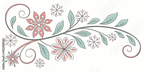 An elegant floral design with intricate patterns and delicate colors.