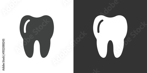 Tooth icon. Solid glyph series icon