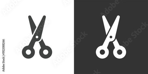 Scissors icon. Solid glyph series icon