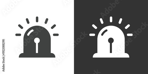 Siren Light icon. Solid glyph series icon