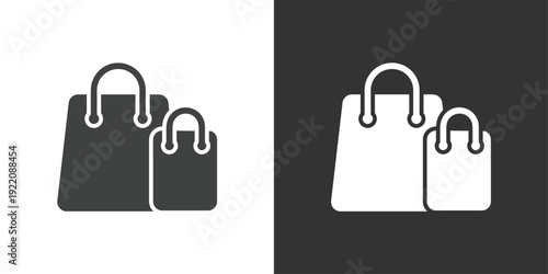 Shopping Bag icon. Solid glyph series icon