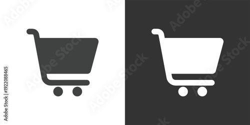 Shopping Cart icon. Solid glyph series icon