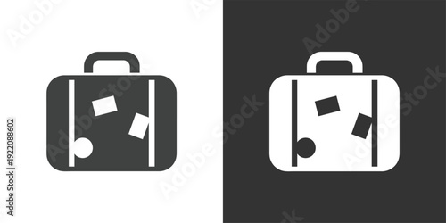 Travel Suitcase icon. Solid glyph series icon