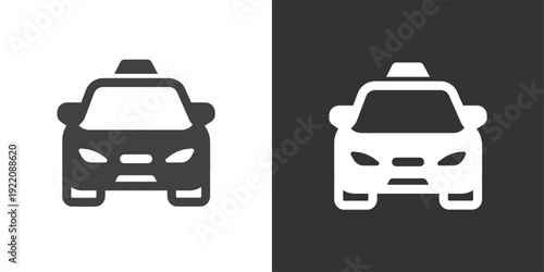 Taxi Car icon. Solid glyph series icon