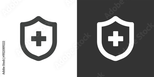 Health Protection icon. Solid glyph series icon