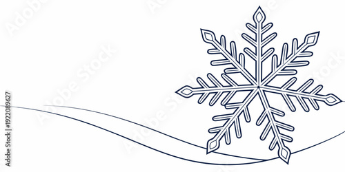A beautifully intricate snowflake design with delicate lines and patterns.