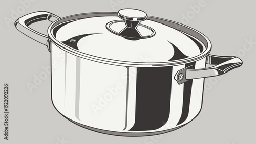 Stainless Steel Cooking Pot with Lid.