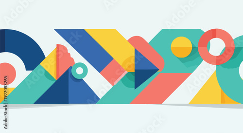 Colorful abstract design with overlapping geometric shapes (3)