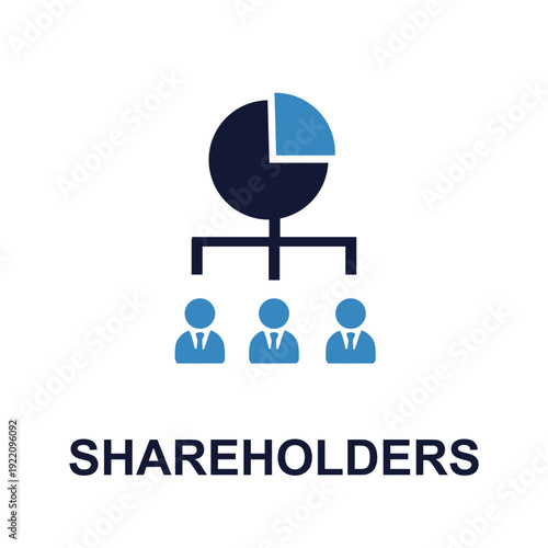 Shareholder Illustration: A modern illustration depicting the structure of shareholders with the financial graph.