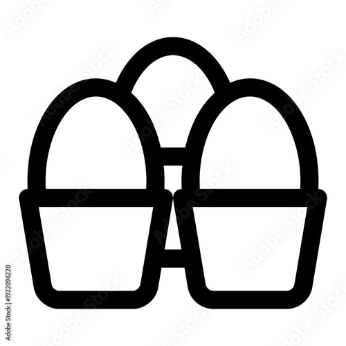 Clean and modern vector illustration featuring three eggs, ideal for food-related projects and healthy eating.