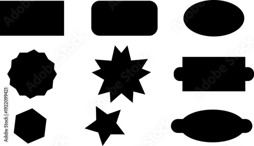 Sun, sunburst, sunlight, sunshine icons. Circular badges, stamps, labels, price or promocode tags . Collection of black discount or sale stickers  .vector illustration . 