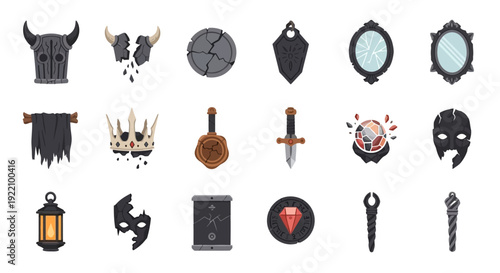 Collection of Fantasy and Medieval Symbols.