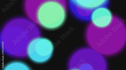 Vibrant Abstract Bokeh Lights Against a Dark Night Background.