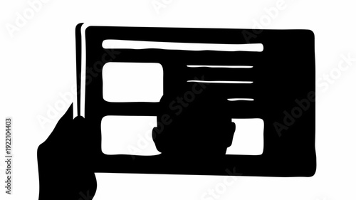 black and white card holder