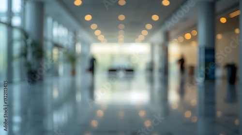 Wallpaper Mural Generative AI Modern Airport Terminal Interior with Reflection and Blurred Passengers Torontodigital.ca