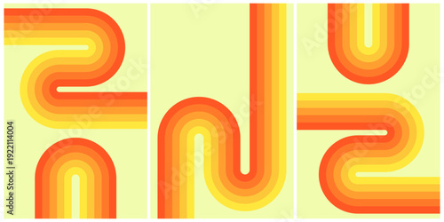 Retro-Inspired Dizzy Monochrome Geometric Patterns with Vibrant Gradient Accents