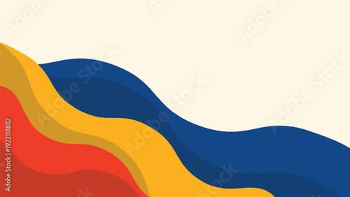 Colorful wave shapes abstract background curve wavy for business luxury design EPS 10