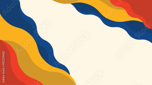 Colorful wave shapes abstract background curve wavy for business luxury design EPS 10