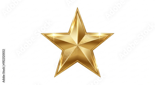 Shining gold star symbol for excellence and achievement