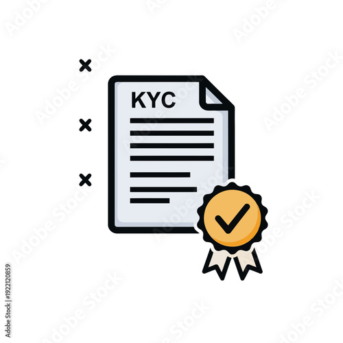 KYC Verification: A document illustrating KYC(Know Your Customer) compliance, signifies trust and secure interactions.