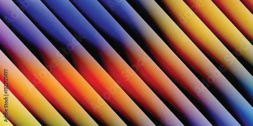 Vibrant colorful abstract wavy stripes vector art background, modern gradient design, creative digital art, trendy colorful pattern