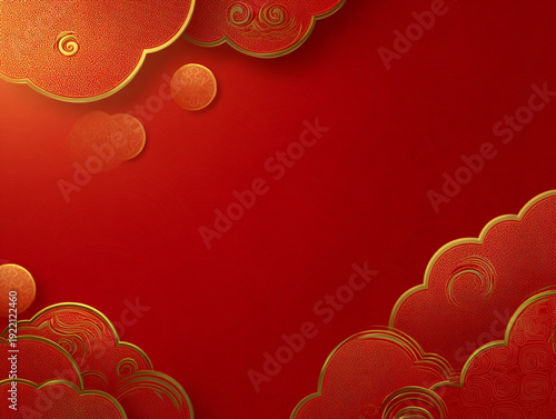Red cloud pattern background