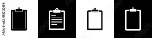 Clipboard Icon Set for Business Project Management Medical Records and Office Task List Documentation UI Design