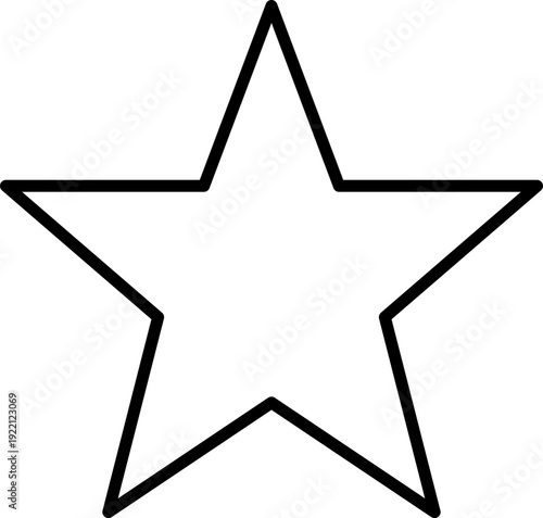 Five Pointed Star Outline Icon