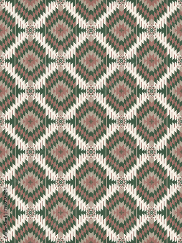 American tribal ethnic native pattern seamless.Traditional Navajo,Aztec,Apache,Southwest and Mexican style fabric pattern.Abstract vector motif pattern.For fabric,clothing,blanket,woven,wrap,decorate.