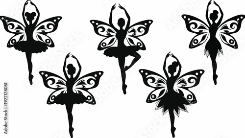 Ethereal ballerinas transform into delicate butterflies in flight