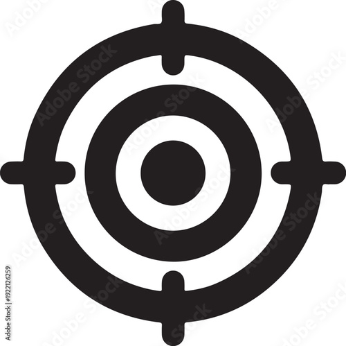 Concentric circle target icon for focus and accuracy