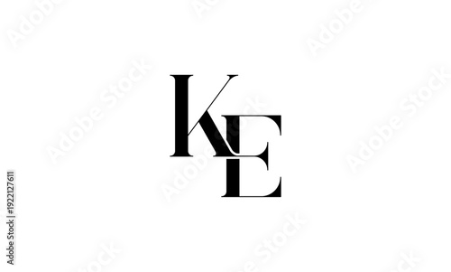 KE initial letters logo or KE monogram