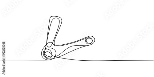 Lever continuous one line drawing , Lever Outline Icon, Vector illustration, Lever icon set, vector illustration on white background, Continuous one line drawing, Lever icon isolated on white
