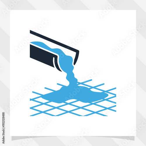 pouring concrete icon vector illustration