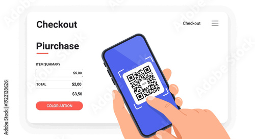 Paying For Purchases With A Smartphone And QR Code Payment Technology