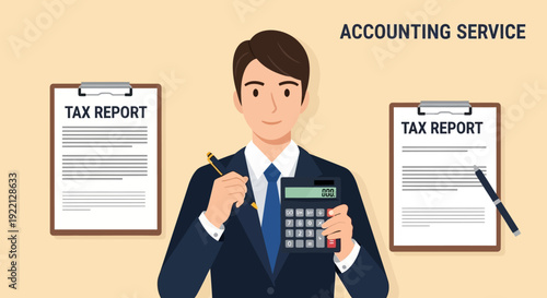 Dedicated financial professional providing expert accounting and tax reporting services, utilizing calculators and reports for precise business and individual financial management