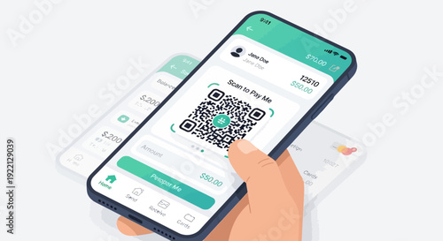 Seamless mobile payment with QR code technology for fast and secure digital transactions, enhancing modern financial convenience