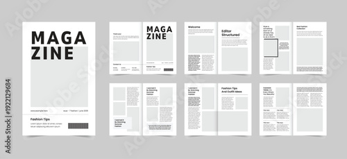 Business Magazine Layout Template Fashion Magazine Design, 