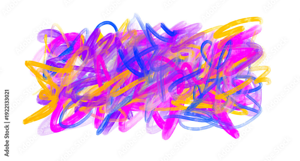 Fototapeta premium Dynamic colorful messy art element for social media and branding