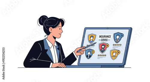 Businessman analyzing financial data on laptop computer with pen and chart